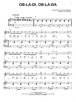 page one of Ob-La-Di, Ob-La-Da (Piano & Vocal)