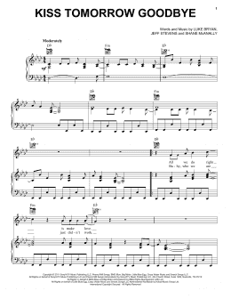 page one of Kiss Tomorrow Goodbye (Piano, Vocal & Guitar Chords (Right-Hand Melody))