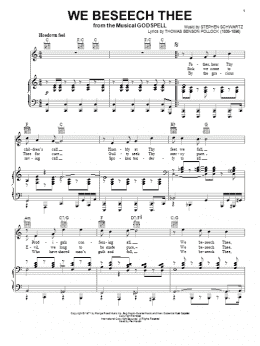 page one of We Beseech Thee (Piano, Vocal & Guitar Chords (Right-Hand Melody))