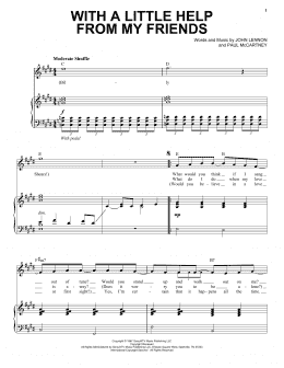 page one of With A Little Help From My Friends (Piano & Vocal)