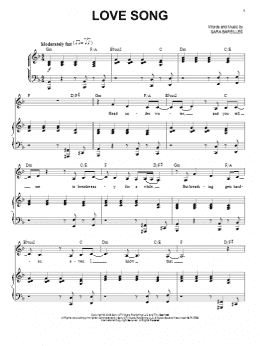 page one of Love Song (Piano & Vocal)