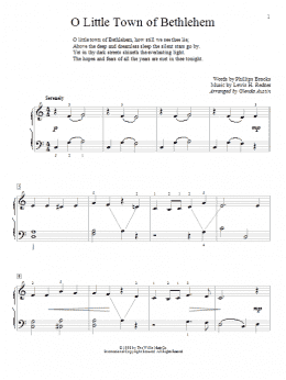 page one of O Little Town Of Bethlehem (Educational Piano)