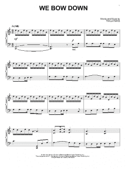 page one of We Bow Down (Piano Solo)