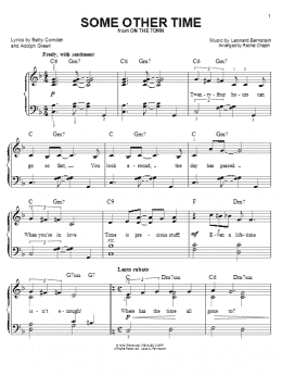 page one of Some Other Time (from On The Town) (Easy Piano)