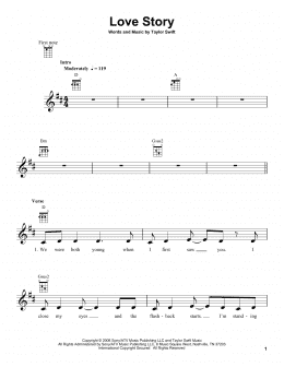 page one of Love Story (Ukulele)