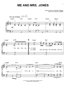 page one of Me And Mrs. Jones (Easy Piano)