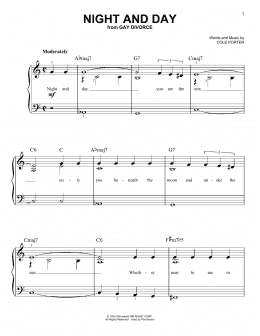 page one of Night And Day (Very Easy Piano)