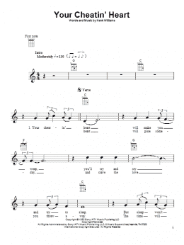 page one of Your Cheatin' Heart (Ukulele)