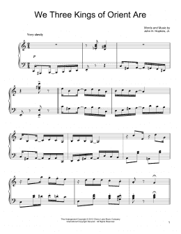 page one of We Three Kings Of Orient Are [Ragtime version] (Piano Solo)