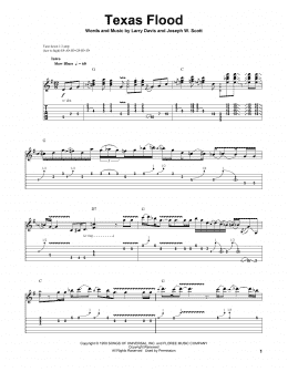 page one of Texas Flood (Guitar Tab (Single Guitar))