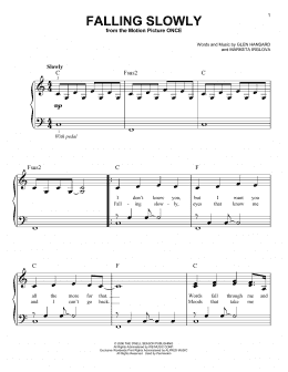 page one of Falling Slowly (from Once) (Very Easy Piano)