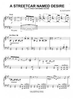 page one of A Streetcar Named Desire (Piano Solo)
