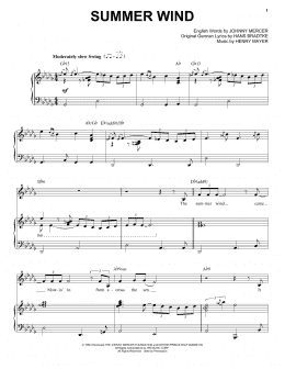 page one of Summer Wind (Piano & Vocal)