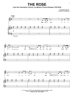 page one of The Rose (Piano & Vocal)