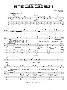 page one of In The Cold, Cold Night (Guitar Tab)