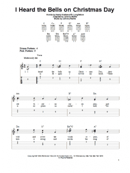 page one of I Heard The Bells On Christmas Day (Easy Guitar Tab)