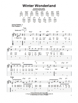 page one of Winter Wonderland (Easy Guitar Tab)