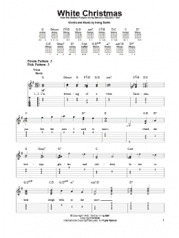 page one of White Christmas (Easy Guitar Tab)