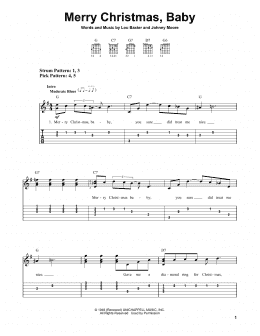 page one of Merry Christmas, Baby (Easy Guitar Tab)
