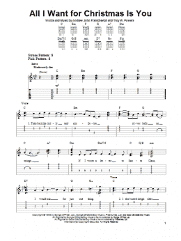 page one of All I Want For Christmas Is You (Easy Guitar Tab)