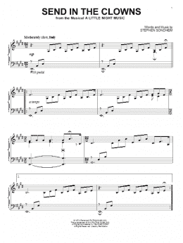 page one of Send In The Clowns (from A Little Night Music) (Piano Solo)