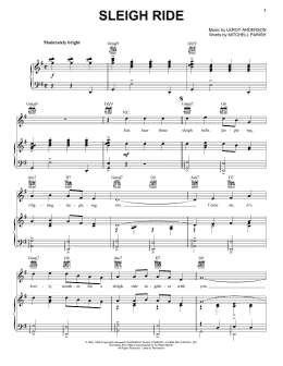 page one of Sleigh Ride (Piano, Vocal & Guitar Chords (Right-Hand Melody))