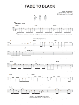 page one of Fade To Black (Ukulele)