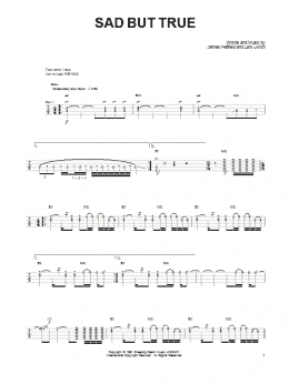 page one of Sad But True (Ukulele)