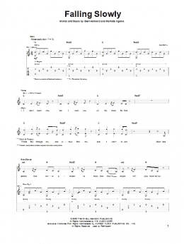 page one of Falling Slowly (from Once) (Guitar Tab)