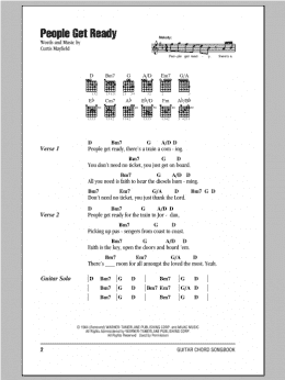 page one of People Get Ready (Guitar Chords/Lyrics)