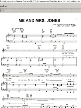 page one of Me And Mrs. Jones (Piano, Vocal & Guitar Chords (Right-Hand Melody))