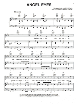 page one of Angel Eyes (Piano, Vocal & Guitar Chords (Right-Hand Melody))