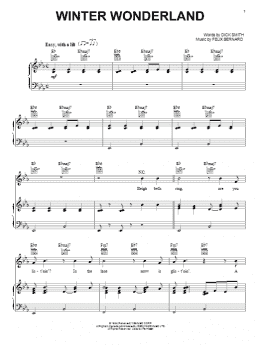 page one of Winter Wonderland (Piano, Vocal & Guitar Chords (Right-Hand Melody))