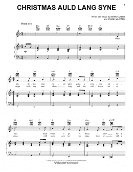 page one of Christmas Auld Lang Syne (Piano, Vocal & Guitar Chords (Right-Hand Melody))
