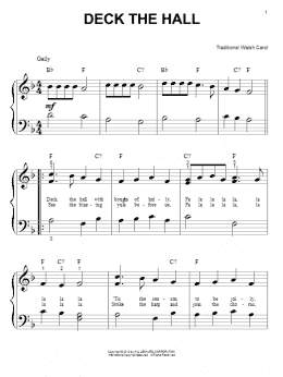 page one of Deck The Hall (Big Note Piano)