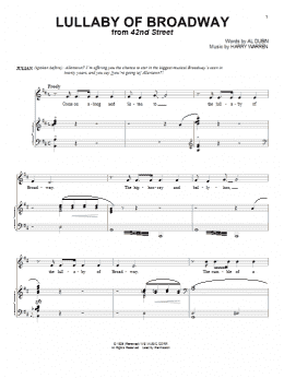 page one of Lullaby Of Broadway (Piano & Vocal)