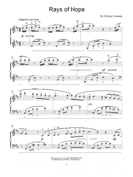 page one of Rays Of Hope (Educational Piano)