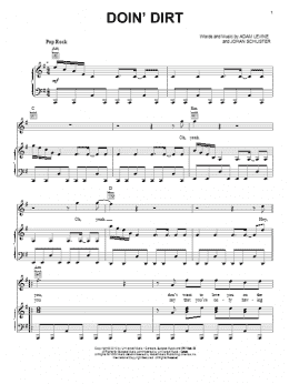 page one of Doin' Dirt (Piano, Vocal & Guitar Chords (Right-Hand Melody))