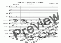 page one of Overture - Marriage of Figaro for Wind Decet