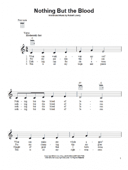 page one of Nothing But The Blood (Ukulele)