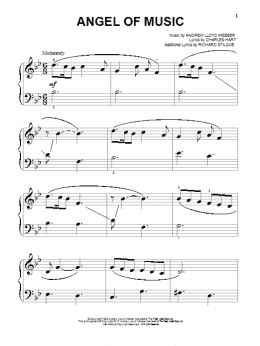 page one of Angel Of Music (from The Phantom Of The Opera) (Beginning Piano Solo)