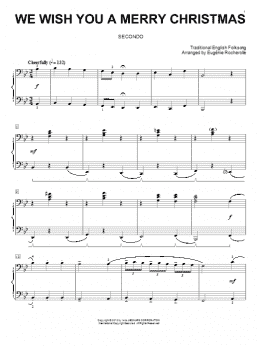 page one of We Wish You A Merry Christmas (Piano Duet)