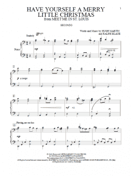 page one of Have Yourself A Merry Little Christmas (Piano Duet)