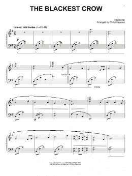 page one of The Blackest Crow (arr. Phillip Keveren) (Piano Solo)
