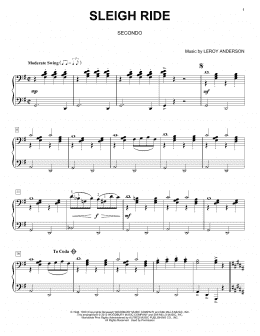 page one of Sleigh Ride (Piano Duet)