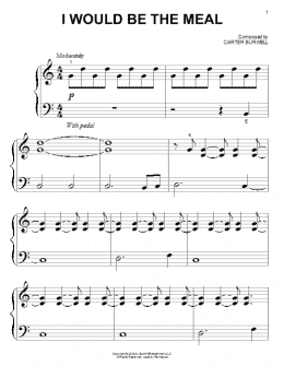 page one of I Would Be The Meal (Big Note Piano)