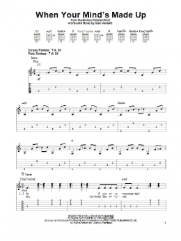 page one of When Your Mind's Made Up (from Once) (Easy Guitar Tab)