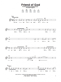 page one of Friend Of God (Easy Guitar)