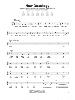 page one of New Doxology (Easy Guitar)