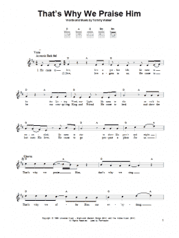 page one of That's Why We Praise Him (Easy Guitar)